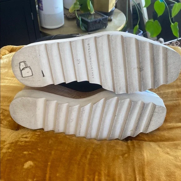 Stella McCartney Black and Silver Star Platform Shoes - Picture 2 of 8